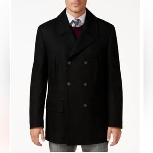 LAUREN Ralph Lauren 44-R Look Wool Blend Classic Peacoat Black New without tag